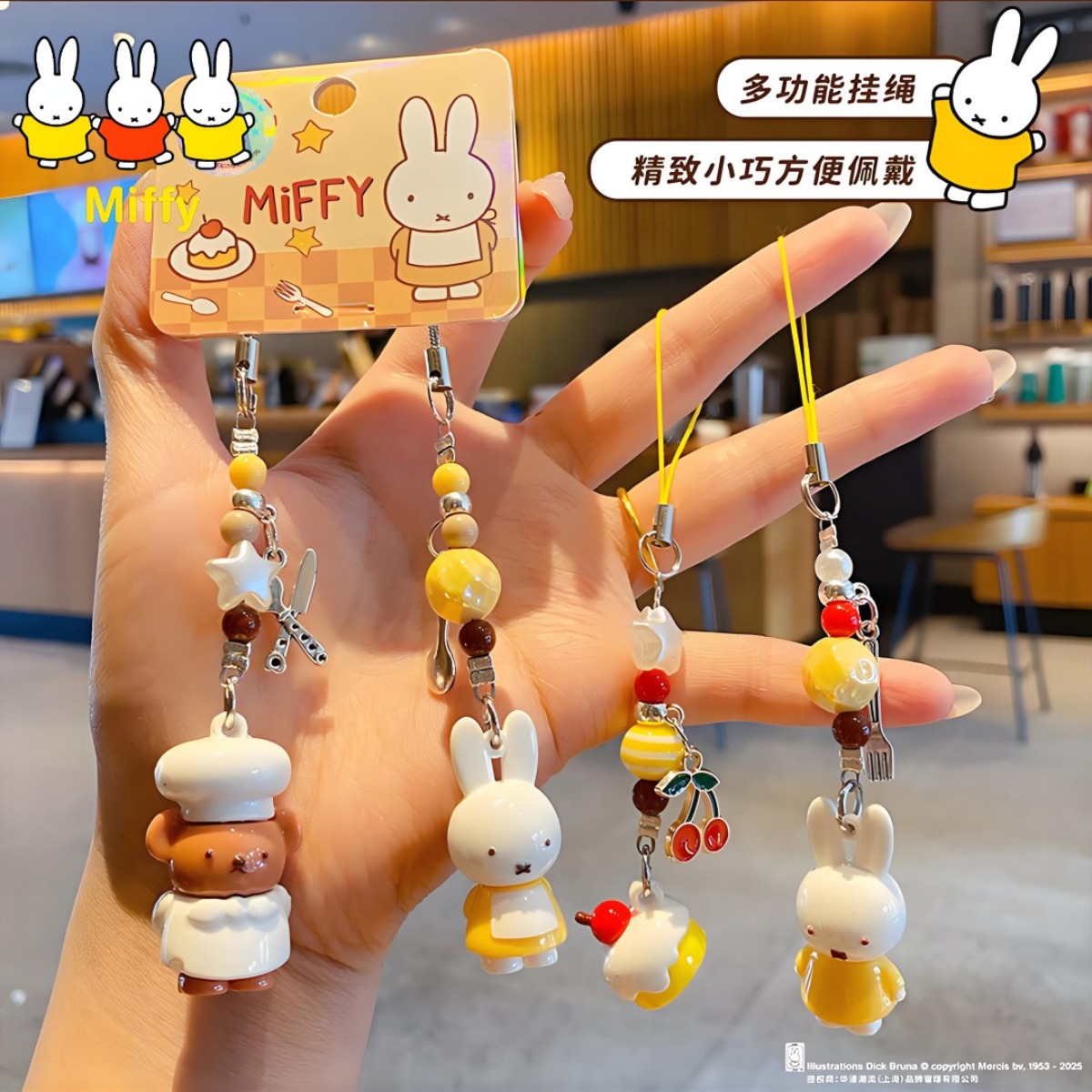 Kawaii Miffy Rabbit Keychain C - Phone Accessories Doll avaliação e preço