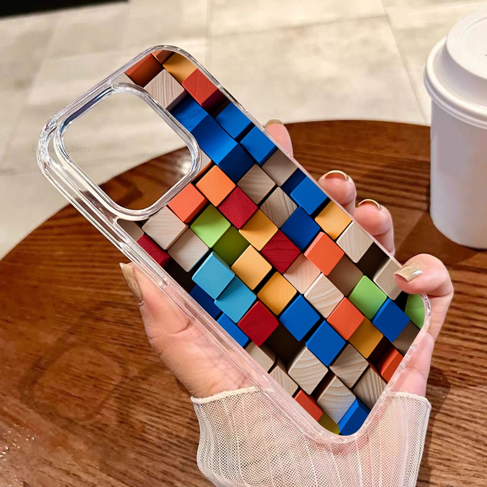 Colored Blocks Magnetic Wirele - Magnetic Phone Case avaliação e preço