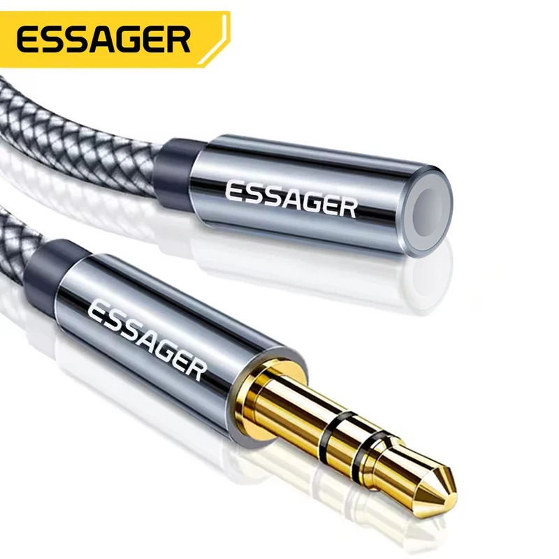 Essager 3.5mm Audio Aux Cable  - Earphone Splitter Jack avaliação e preço