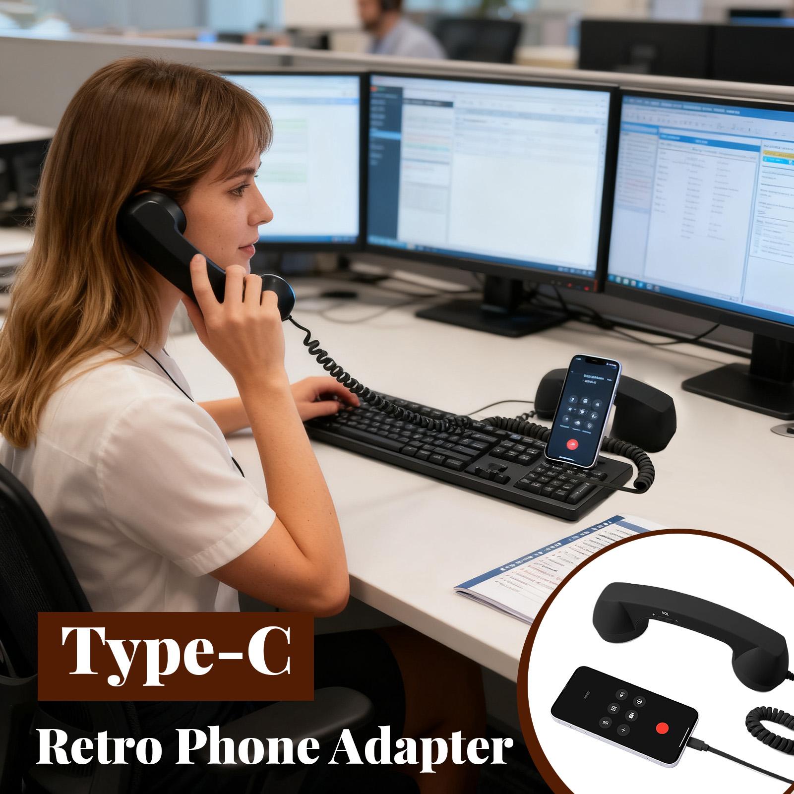 Type-C Retro Phone Adapter Lan - Phone Accessories Types avaliação e preço