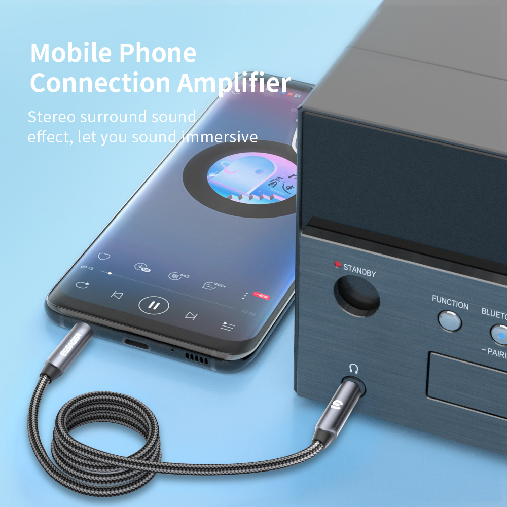 ESSAGER Headphone Extension Ca - Earphone Splitter Jack avaliação e preço
