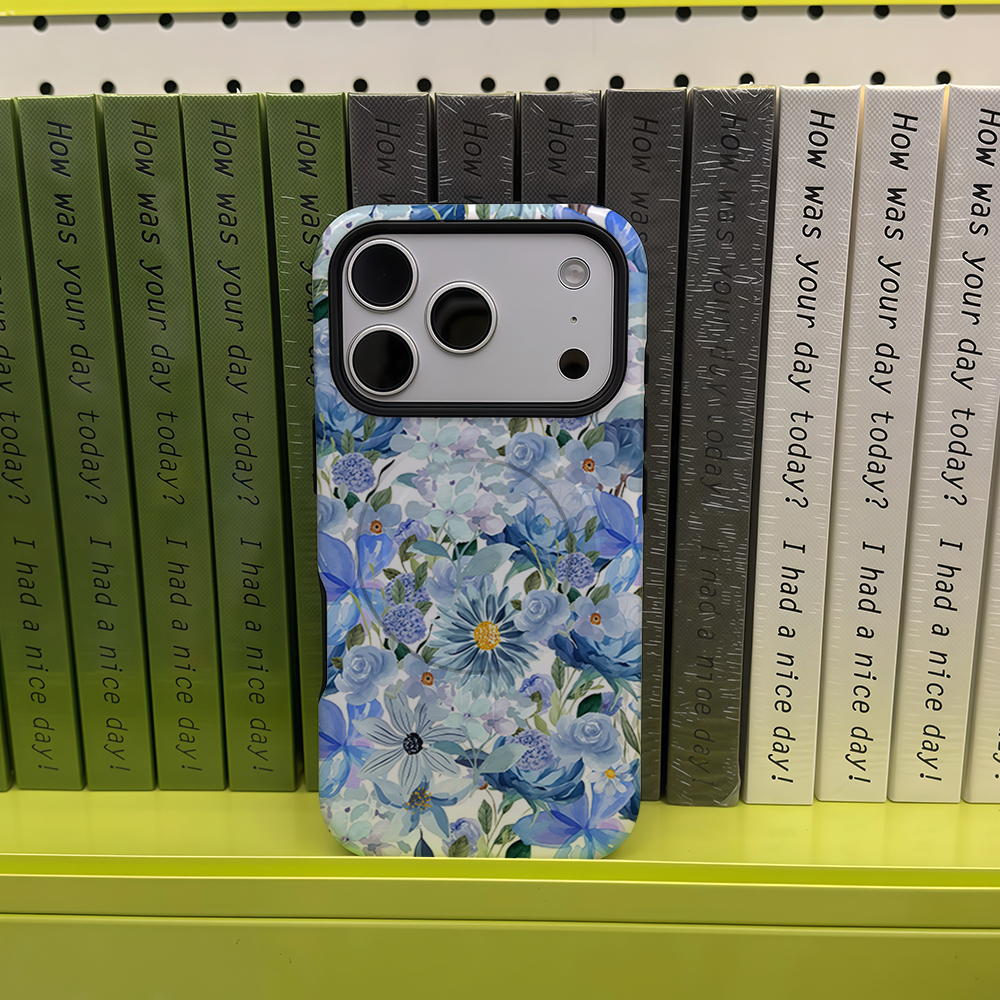 Watercolor Blue Floral Phone C - Magnetic Phone Case avaliação e preço