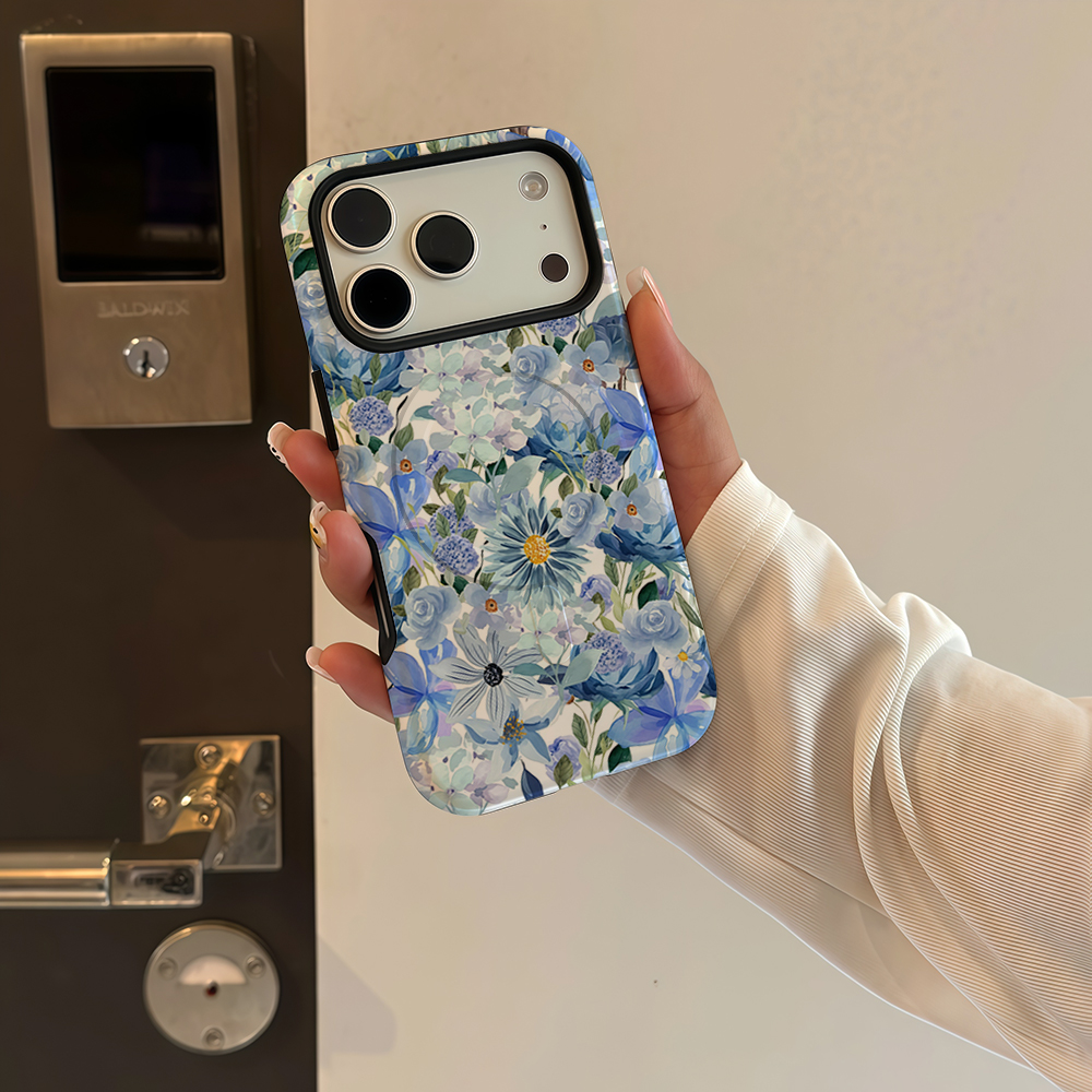 Watercolor Blue Floral Phone C - Magnetic Phone Case avaliação e preço