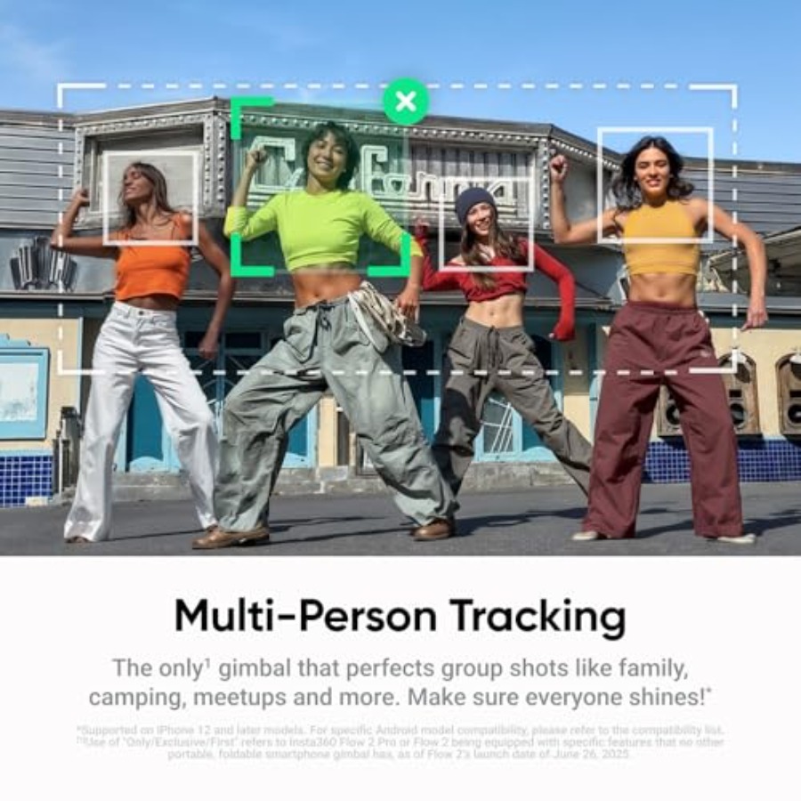 Flow 2 Grey - Foldable AI Gimb - Selfie Stick Tripod avaliação e preço